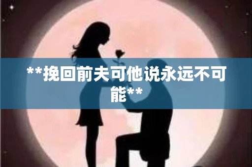 **挽回前夫可他说永远不可能**