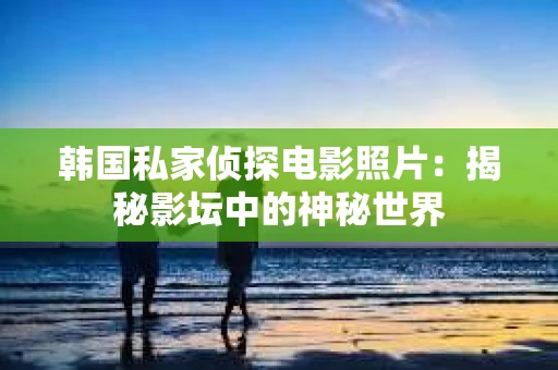韩国私家侦探电影照片：揭秘影坛中的神秘世界