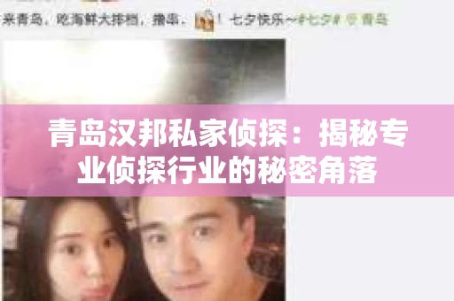 青岛汉邦私家侦探：揭秘专业侦探行业的秘密角落