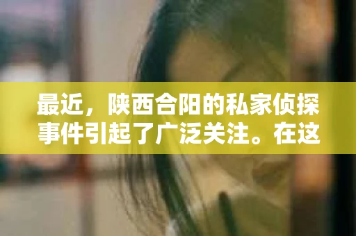 最近，陕西合阳的私家侦探事件引起了广泛关注。在这个信息爆炸的时代，隐私保护显得尤为重要。今天，我们就来聊聊这个事件，看看它背后的一些故事。
