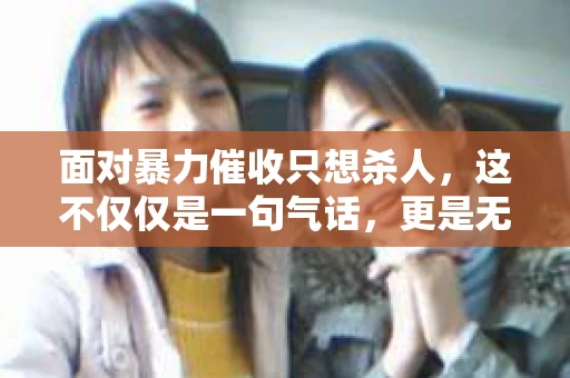 面对暴力催收只想杀人，这不仅仅是一句气话，更是无数借款人内心深处的恐惧。在这个看似光鲜亮丽的现代社会，暴力催收现象却如同毒瘤般蔓延，让人防不胜防。今天，我们就来聊聊这个沉重的话题，揭开暴力催收的冰山一角。