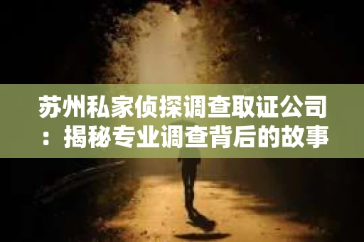 苏州私家侦探调查取证公司：揭秘专业调查背后的故事