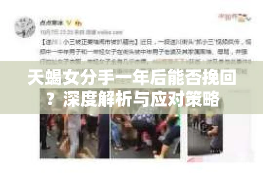 天蝎女分手一年后能否挽回？深度解析与应对策略