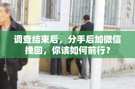 调查结束后，分手后加微信挽回，你该如何前行？